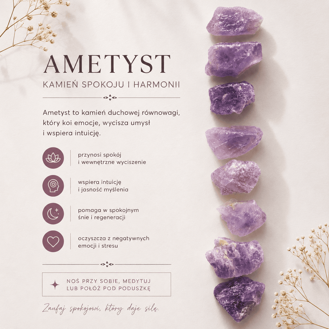 Ametyst – naturalny kamień spokoju i harmonii - View 1